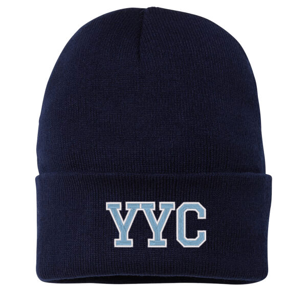YCC Beanie- 12" Fleece Lined Cuffed Beanie Thumbnail